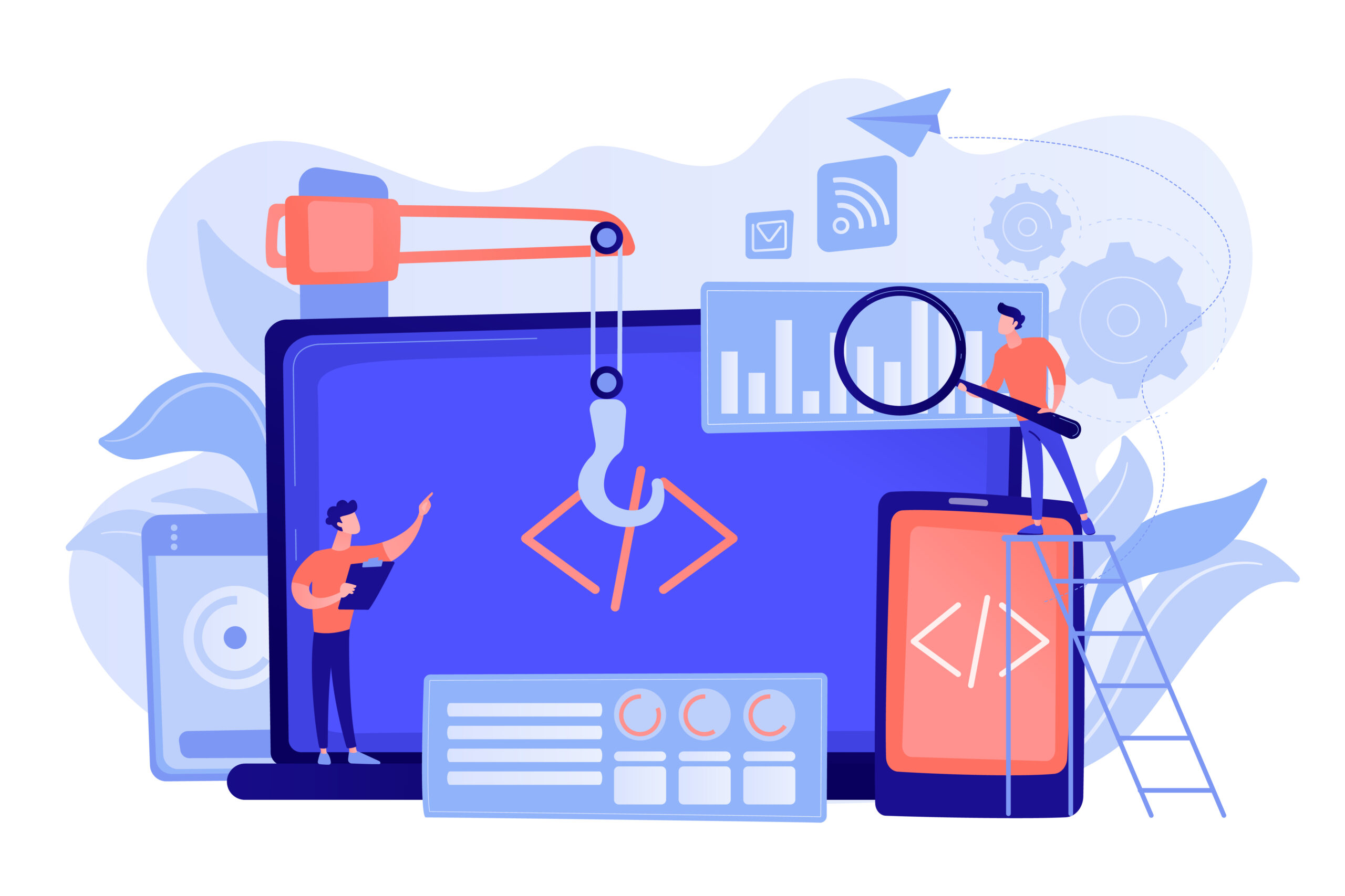 Mobil uyumlu ve SEO dostu modern web sitesi tasarımı için ekip çalışması